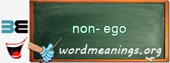 WordMeaning blackboard for non-ego